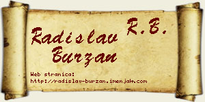 Radislav Burzan vizit kartica
